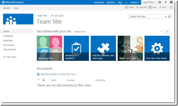 Sharepoint 2013 Team Site