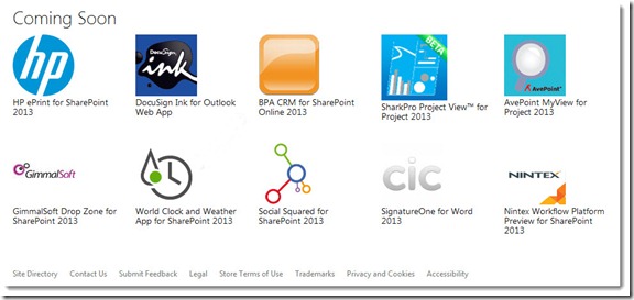 Sharepoint 2013 Preview App Store